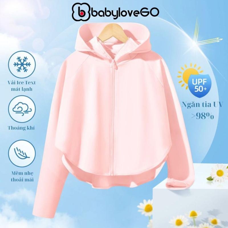 Áo chống nắng cho bé BabyloveGO áo choàng chống nắng cánh dơi vải Ice Text thông hơi làm mát tức thì chống tia UV