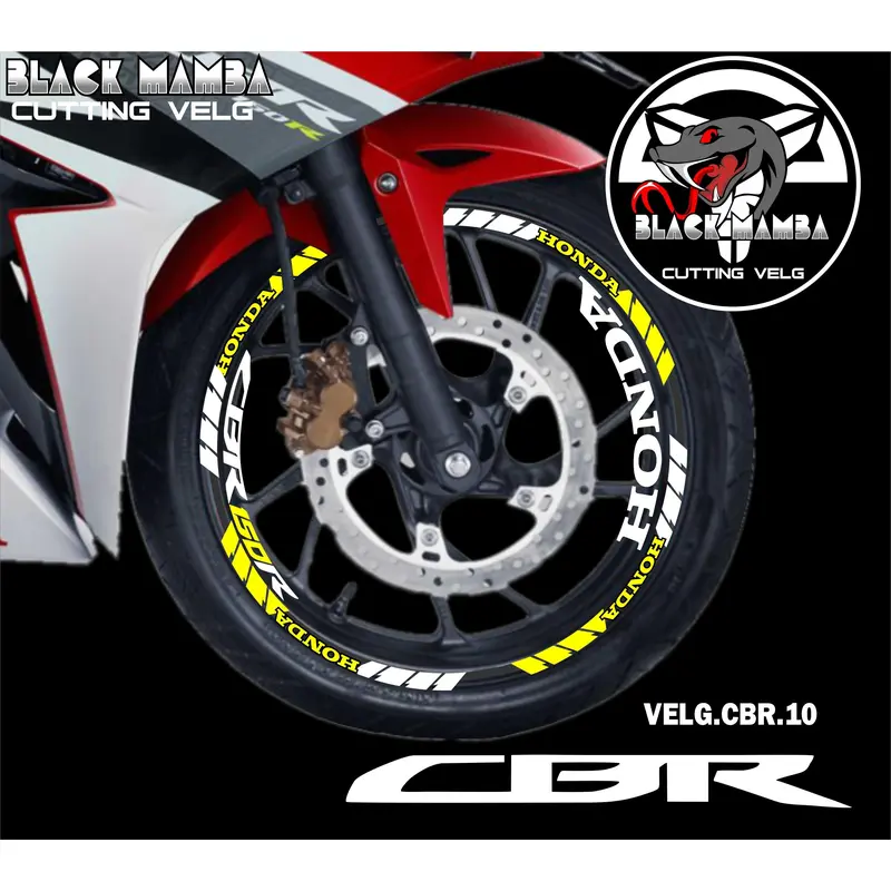 (COD) CUTTING STICKER VELG CBR 150R - STIKER LIS LIST VARIASI BAN/VELG HONDA CBR 150 R 10 0