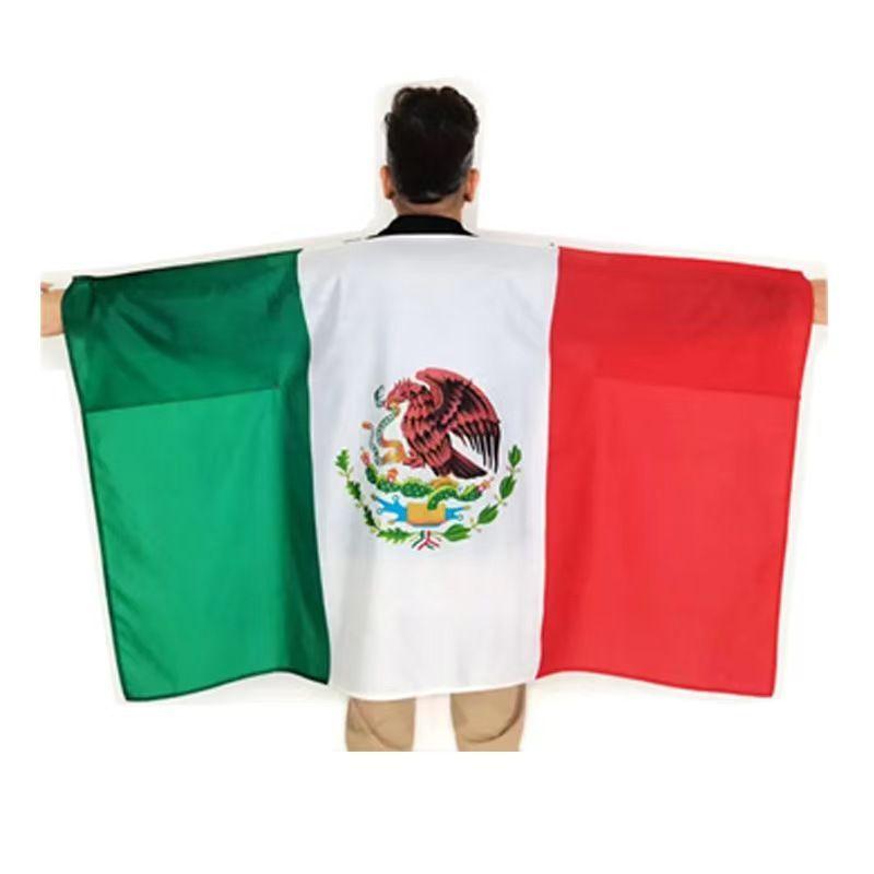 Capa de Bandera de México para Adulto - Disfraz Patrio Tricolor_TOPM