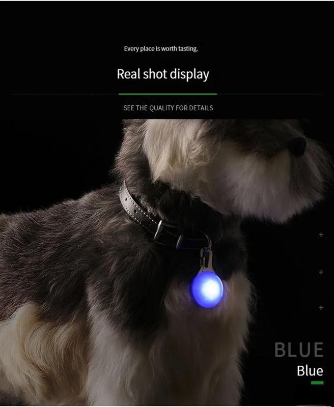 Product Introduction of LED Luminous Dog Cat Collar Glowing Pendant Flash Lights Pet Leads Accessories Night Walking Pet Collar Supplies Dog Accessories 7