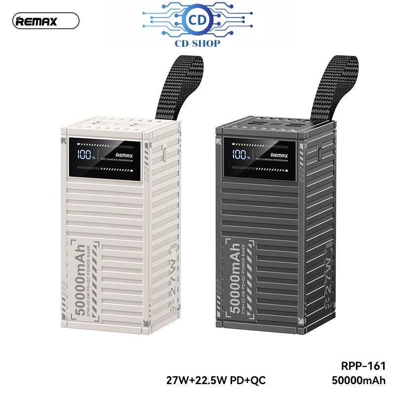 Pin Sạc Dự Phòng 50000mAh Remax RPP-161 Sạc Nhanh Type C 27W USB 22.5W Phụ Kiện Sạc Pin