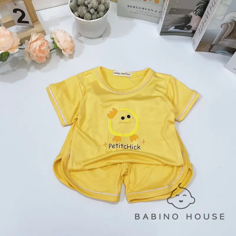 Bộ Cộc Tay Bé Trai, Bé Gái 8-18kg In Hình Cute Chất Vải Thun Lạnh Thoáng Mát | Bộ Quần Áo Mùa Hè Cho Bé (DB56) 6