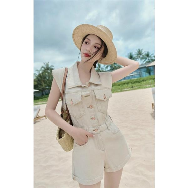  Jumpsuit jean short sát nách COCOBEBE 