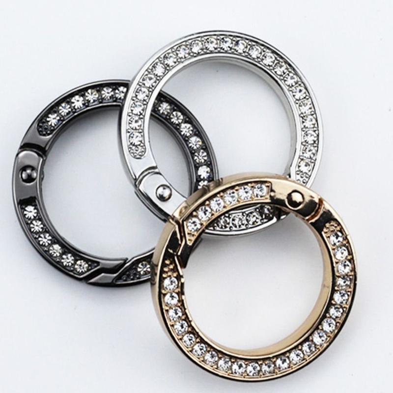 3pcs High Quality Black Spring O-Ring Buckles 35mm Round Carabiner ...