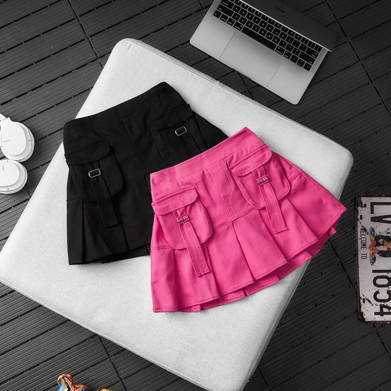 Chân váy 2 lớp có quần trong túi hộp chất kaki nhập khẩu xinh xắn dễ thương cho bé gái