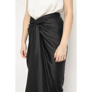 [FREE RING] GIRLYBAYA Rok Lilit Satin Modern Kekinian Wrap Skirt Rok Lilit Satin Silk Polos Premium Bawahan Kebaya