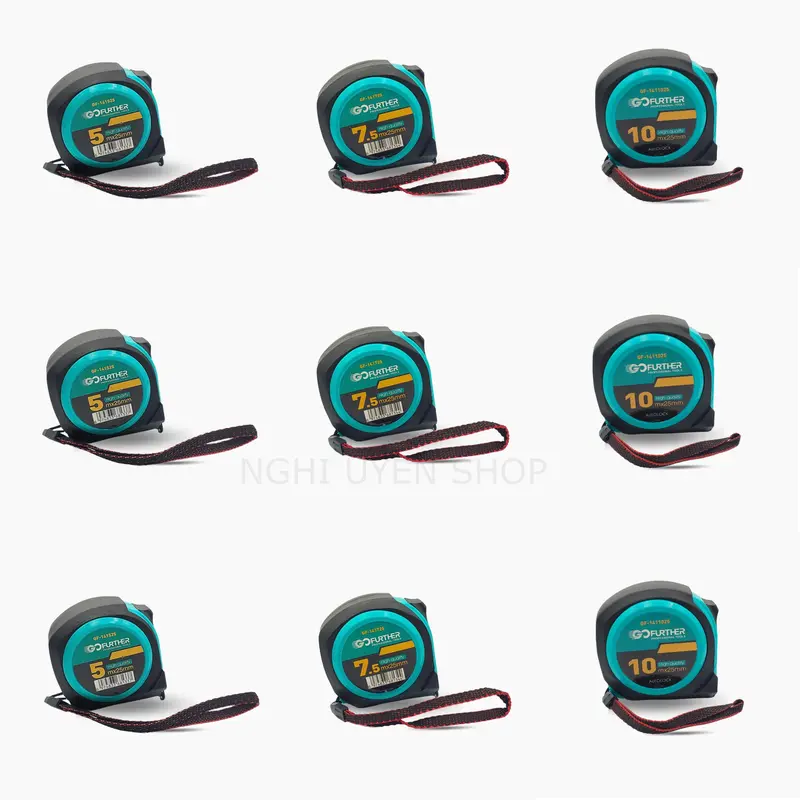 COMBO 6 Thước mét, thước cuộn { Chính hãng GoFuther } 5M, 7M5, 10M {1 Mặt - 2 Mặt Lỗ Ban  } 0