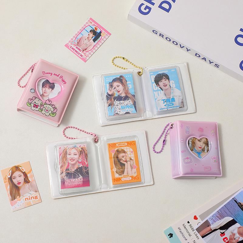 Album Ảnh Mini, Chất Liệu PVC Trong Suốt, Có Hộp Đựng Thẻ Tên, 32 Túi, Đóng Gáy Thẻ, Thích Hợp Để Thu Thập Ảnh Thần Tượng Mini, Sách Sưu Tập 7
