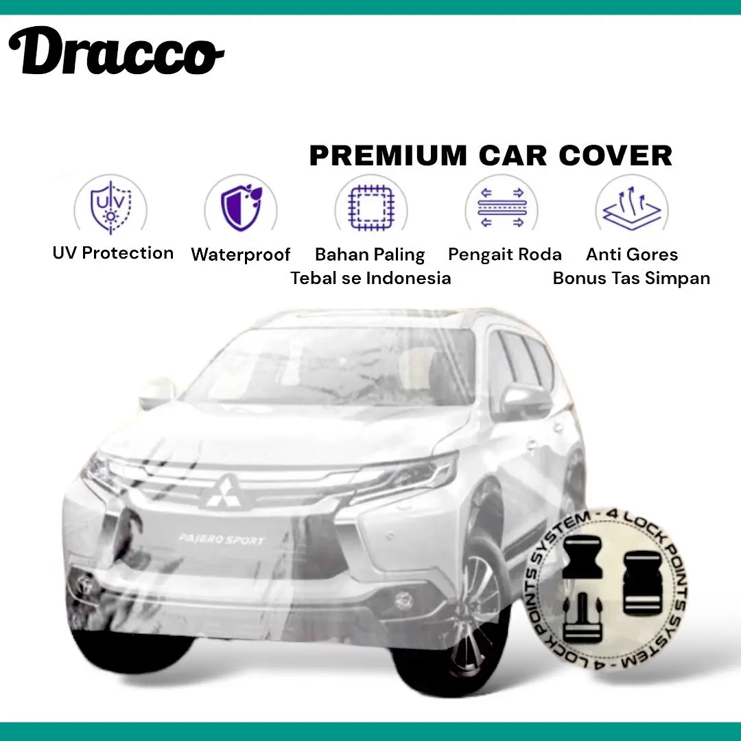 mobil Alphard Vellfire Palisade Rubicon Range Rover dll Cover mobil ukuran besar TRANSPARAN TEBAL ANTI AIR ANTI DEBU DRACCO car Karet sarung
