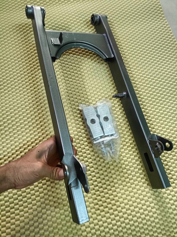 Gấp sau Sirius kiểu Jupiter màu xám dài 50cm kèm pat tăng sên + pát giữ má đùm