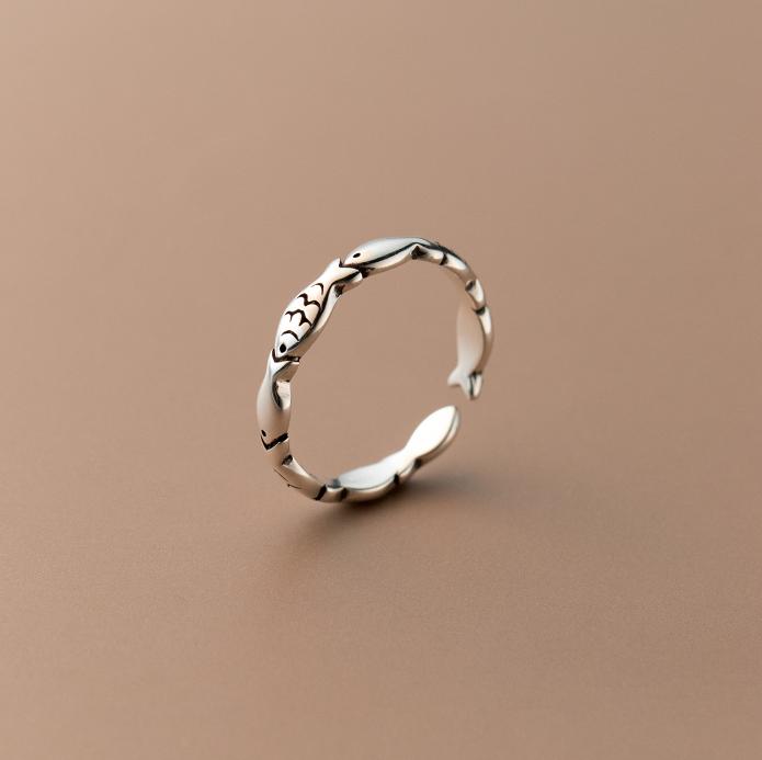 Nhẫn con cá, nhẫn nữ đeo ngón út freesize