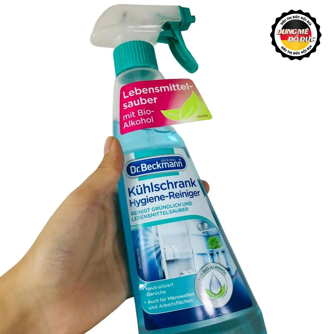 Xịt Vệ Sinh tủ lạnh Dr.Beckmann An Toàn cho khu vực lưu trữ đồ ăn Làm Sạch
