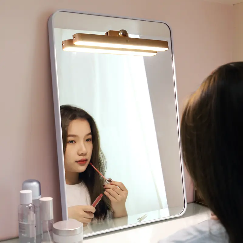 Wooden Mirror Front Fill Light Led Touch Magnetic Suction Small ...