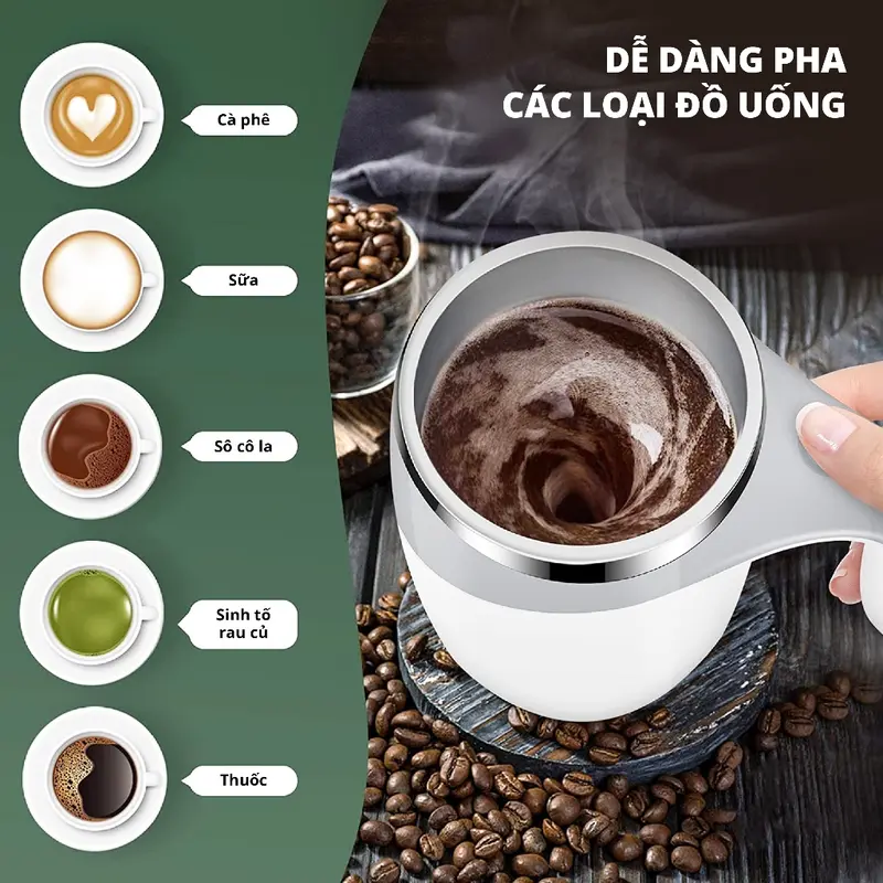 Cốc Tự Khuấy Từ Tính Tiện Lợi Trong Mỗi Lần Pha Đồ Uống - Ly Khuấy Thông Minh 5
