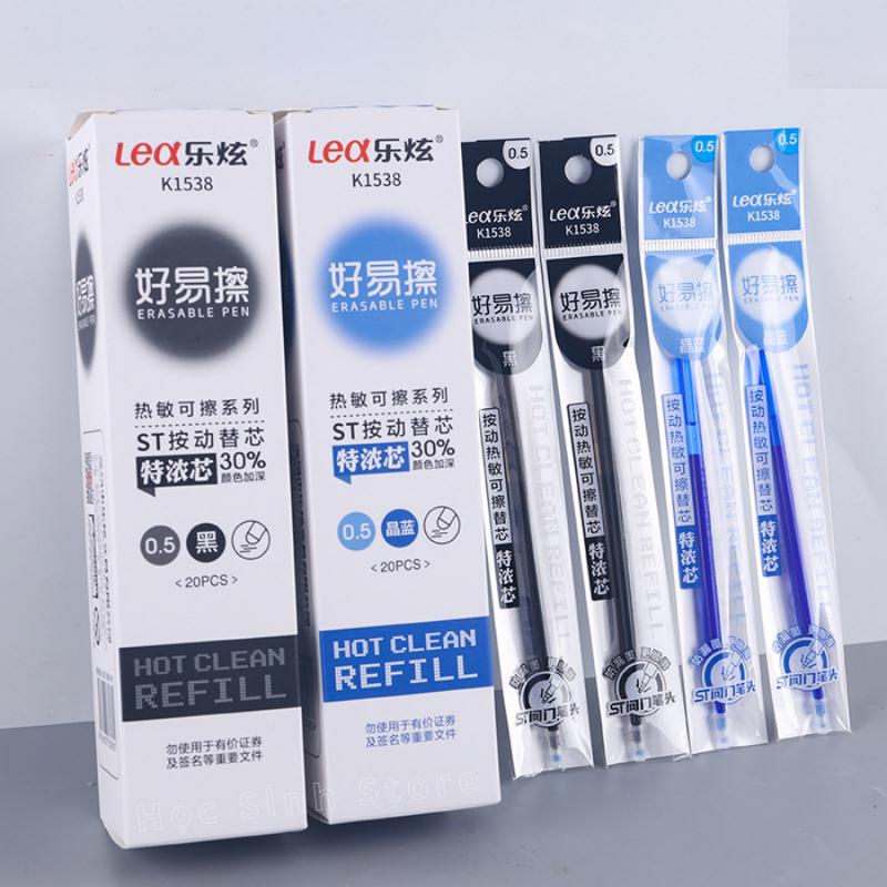 Hộp 20 Ruột Bút Gel Bấm Xóa Được (Mực Xanh, Tím) - Dùng Để Thay Thế Cho Các Loại Bút Gel Bấm Xóa Được Trên Gian Hàng Của Shop