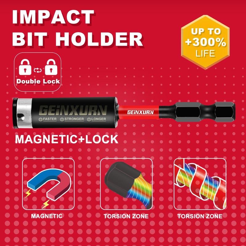 Impact Tough Magnetic Screwdriver Bit Set, 20pcs Torx Head Power Bits & 1 Count 3-Inch Extension Rod, S2 Alloy Steel Star Bits with Storage Box 5