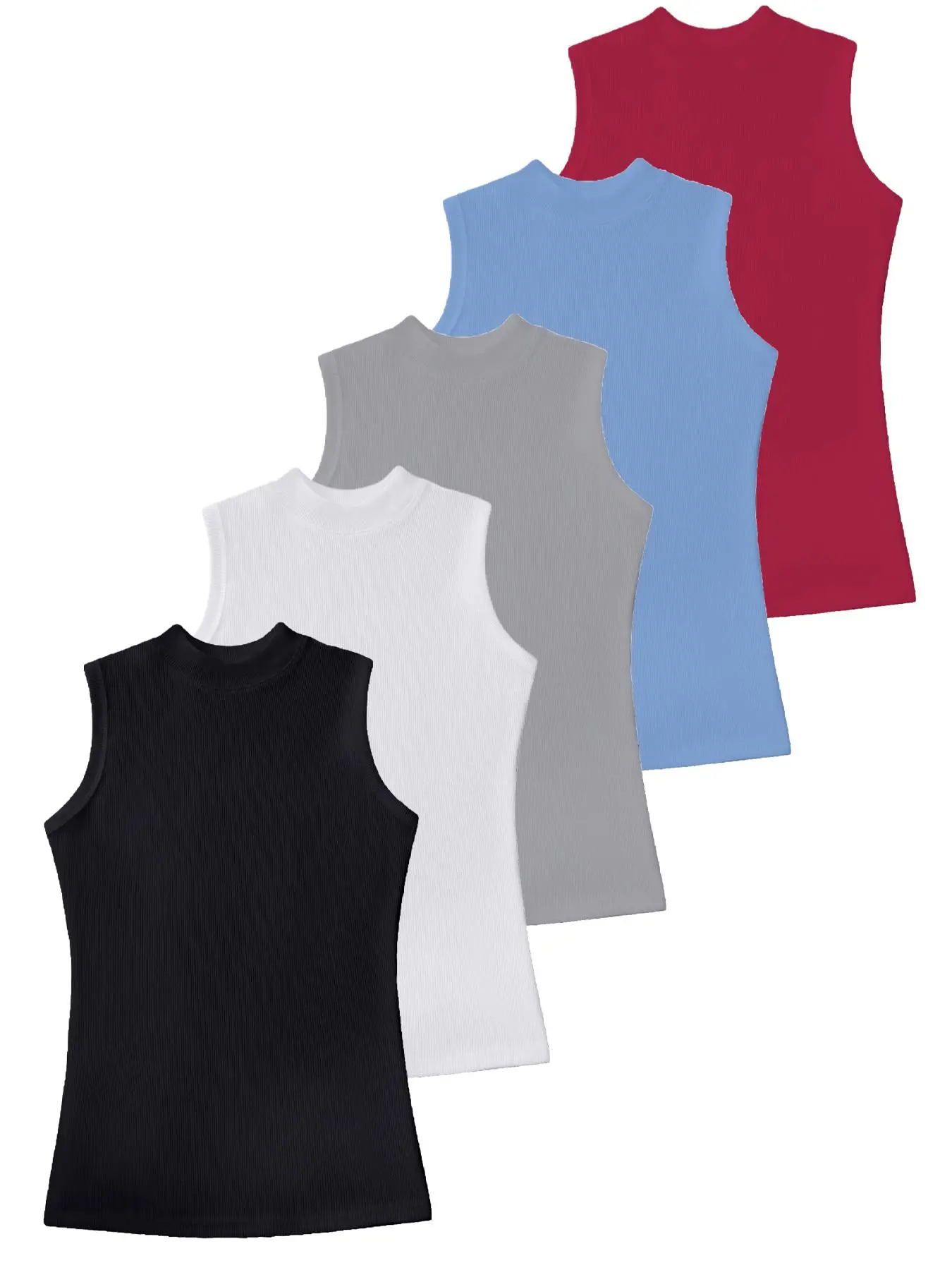 Women's Solid Color Tank Top, Casual Sleeveless Top for Daily Wear, Ladies Clothes for All Seasons