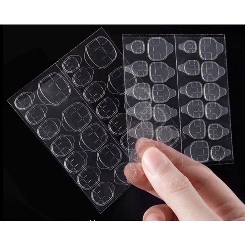 keo dán móng 2 mặt silicon ( tờ 24 miếng dán ) Nữ