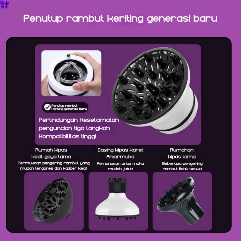 Universal Curly Hair Dryer Diffuser for Blow Dryers Hair Diffuser Penata Rambut Rumahan Untuk Rambut Keriting 5