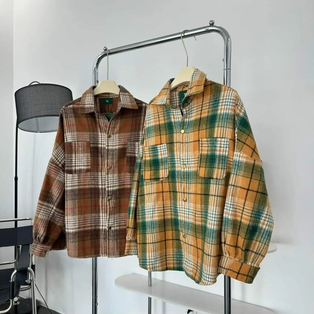 Áo Khoác Sơ Mi Flannel Form Rộng Nam Nữ Unisex - Sarah Store