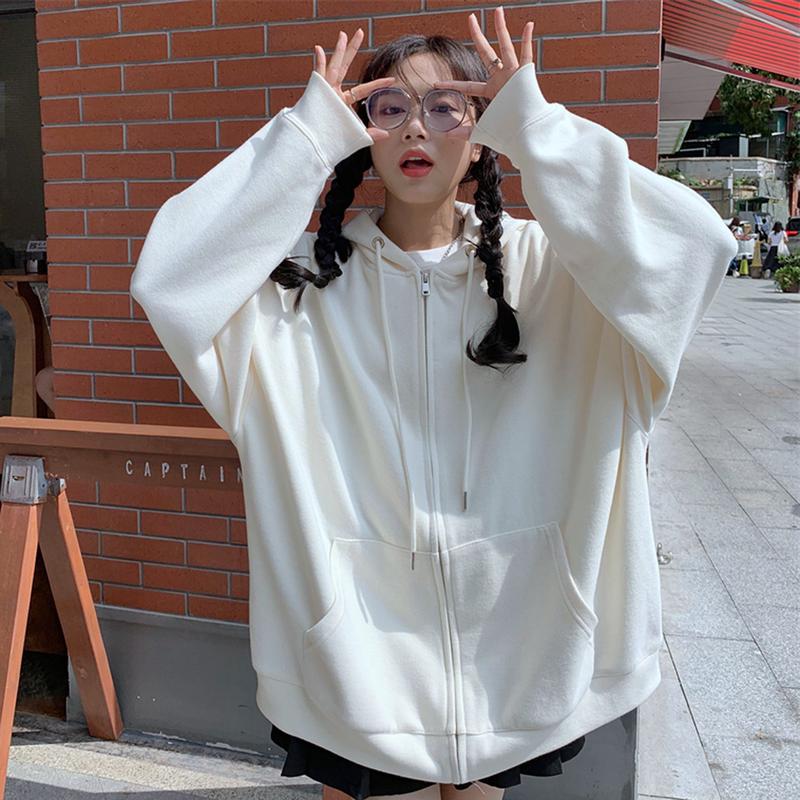 Product Introduction of Áo Hoodie Nữ Khoá Zip Trơn Unisex Form Rộng Chất Nỉ Cotton Áo Khoác Hoodie Nỉ Bông Phong Cách Hàn Quốc Oversize Có Size Bigsize 14