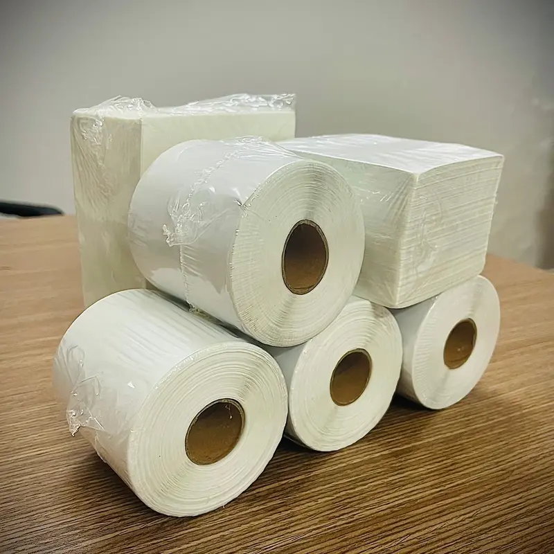 Giấy in nhiệt a7 khổ 75x100, Giấy dán in mã vận đơn sàn TMĐT dạng cuộn 300 tem 2