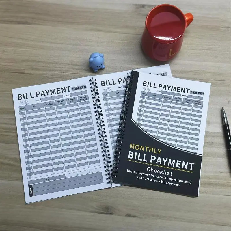Monthly Bill Payment Tracking Planner, Spiral Bound Monthly Bill Payment Tracker, Financial Organization Notebook, Money Saving Planner 0