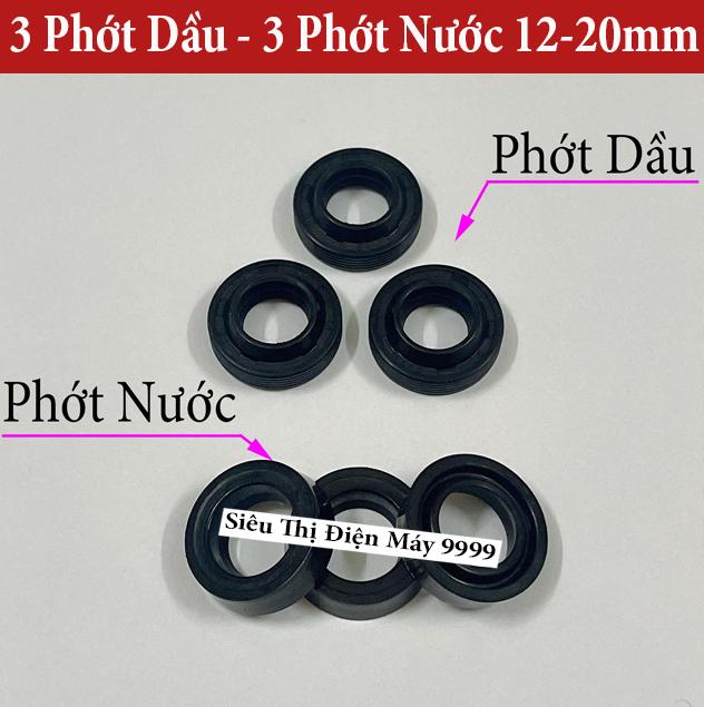 BỘ 6 PHỚT MÁY RỬA XE MINI CAO ÁP DÙNG PHỚT 12-20, Phụ Kiện Máy Rửa Xe