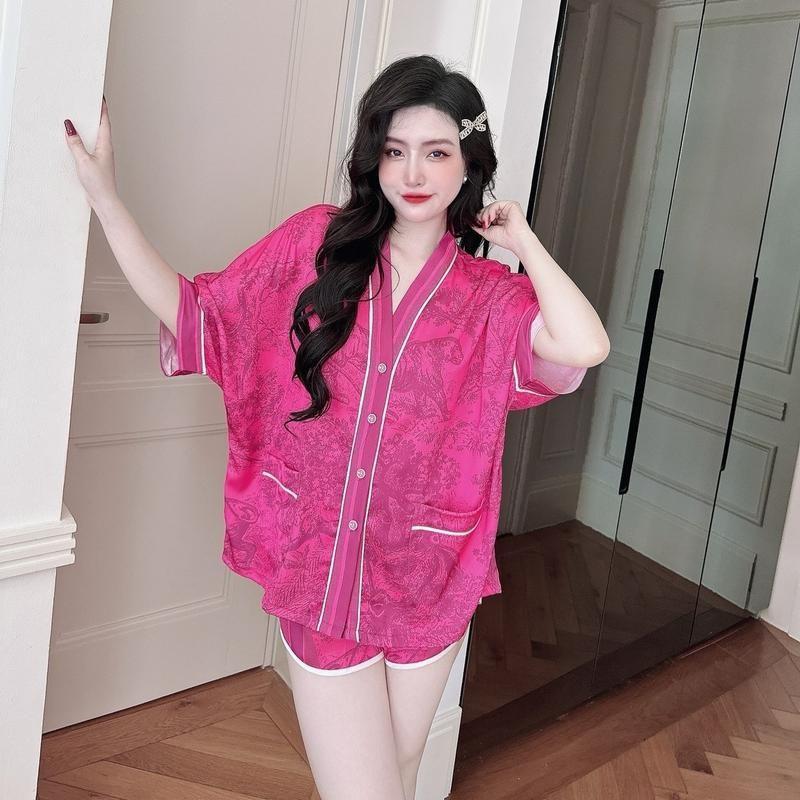 Bộ đồ ngủ WOMEN nữ lụa Latin cổ chữ Y mềm mại thoáng mát mỏng nhẹ thoải mái -- VN240716 2