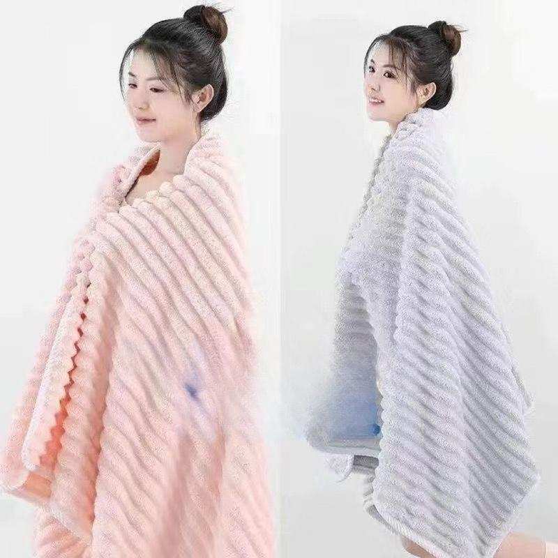 Product Introduction of Khăn tắm san hô, Mũ Sấy Tóc Bộ Ba Mảnh, Dày, Cotton Nguyên Chất, Thấm Hút, Mềm Mại Và Ấm Áp, Thích Hợp Cho Người Nổi Tiếng Trên Internet Và Học Sinh 14