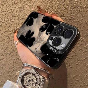 花柄のiPhone用耐衝撃スマホケース 11/12/13/14/15 Pro Max対応