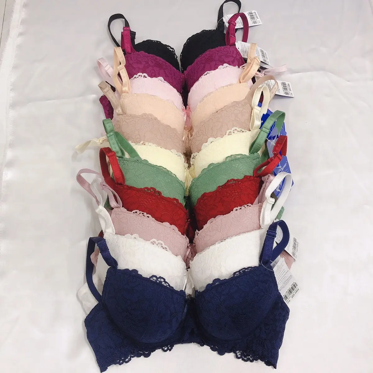 029HW Áo Boya ren hoa to 5 phân, có gọng, 11 màu, VNXK Nhật, 32/34/36A/36B/38A/38B.