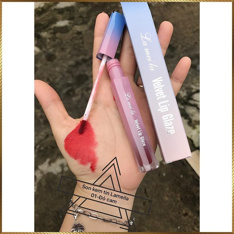 Son Kem Lameila Velvet Lip Glaze G6 Mịn Nhẹ Màu Lâu Phai, Son Lameila Velvet Lip Glaze Màu Son Lì 3