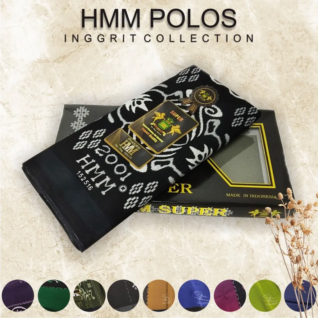 SARUNG HMM TERBARU POLOS BAHAN SANWOSH ANTI KUSUT