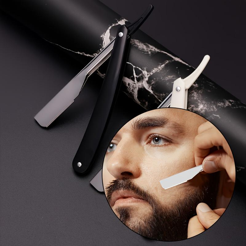 Dao cạo của thợ làm tóc chuyên nghiệp được làm bằng vật liệu thép không gỉ thiết kế gấp thích hợp để cắt râu ria và lông mày dụng cụ tẩy lông không mùi để cắt tỉa râu và ria mép