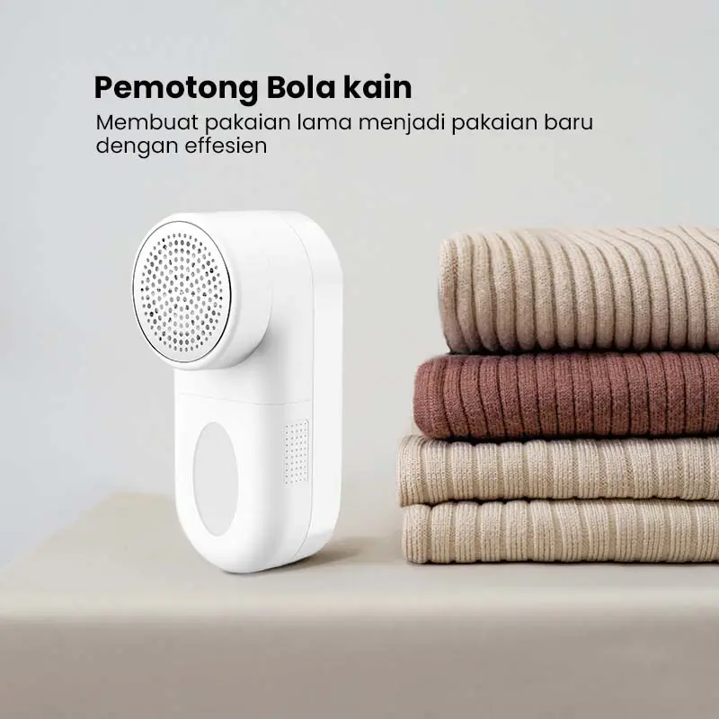 【COD】BOMIDI Lint Remover BMQ02 Portable Fuzz 6 blade head Hair Ball Trimmer Electric Wireless USB Baterai Kabel Mesin 1
