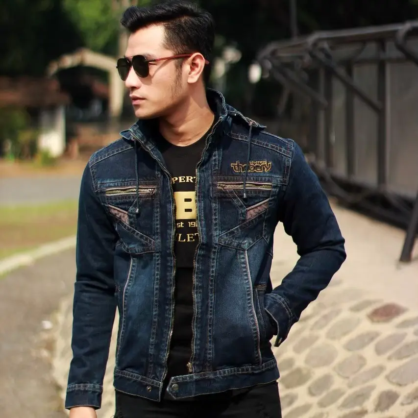 Jaket Jeans Denim Pria Betopi Lepas Pasang Premium