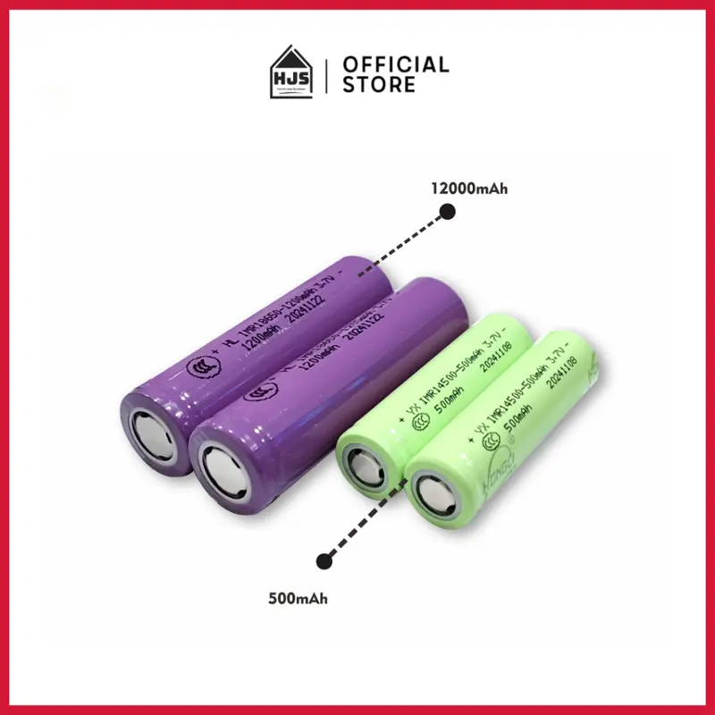 [HJS] Baterai Cas Isi Ulang /  Baterai Lithium Charger Hongli 14500 500 mAh & 18650 1200 mAh 3,7V 1
