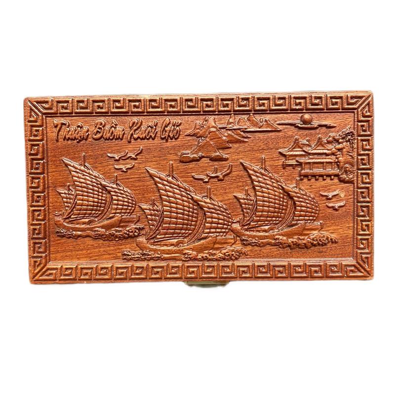 Hộp Tiết Kiệm Thuận Buồm Chất Liệu Gỗ Hương Ống Tiết Kiệm - Dài 22cm Rộng 12cm Cao 10cm - Ống Heo