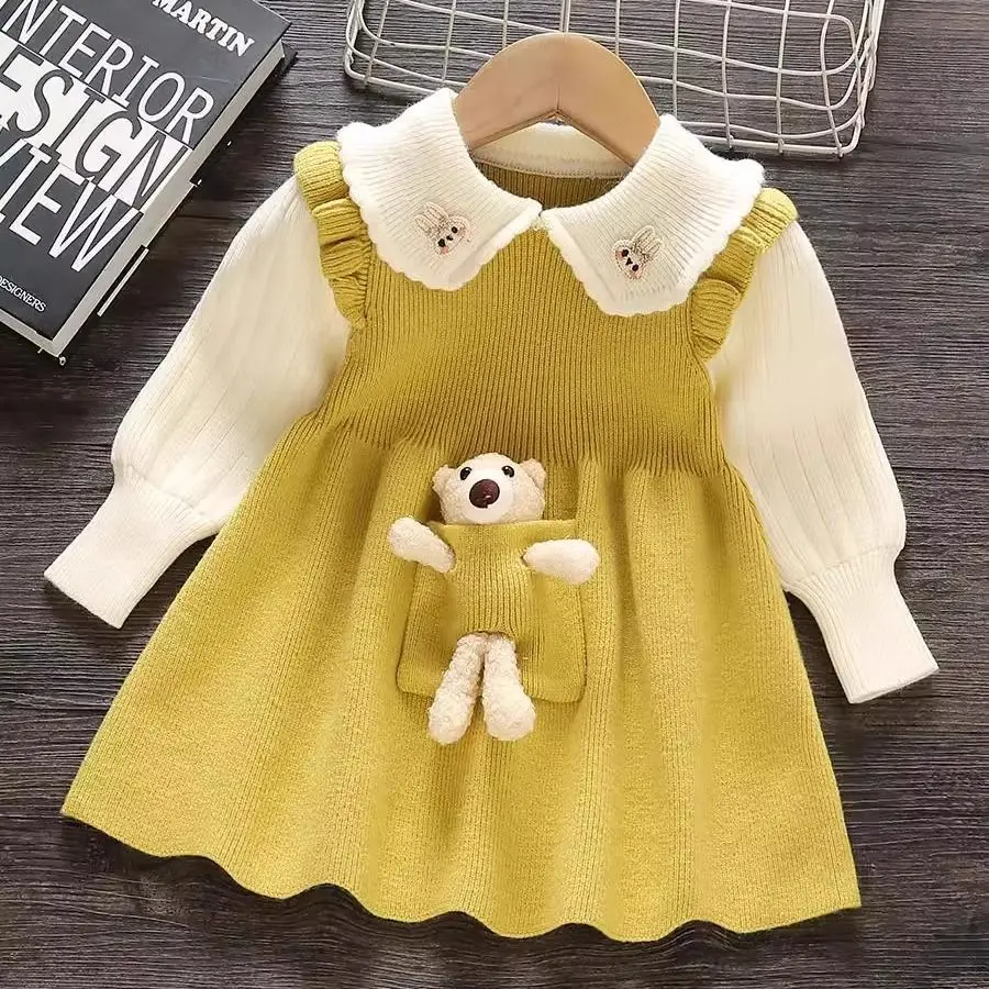 Quần Áo Mùa Thu Cho Bé Gái, Váy Dệt Kim, Váy Công Chúa Baoyang Cho Nữ, Váy Len Hoạt Hình, Thích Hợp Cho Mùa Thu Và Mùa Đông, Váy Lappls, Bán Chạy Trong 30 Ngày, Bộ 726 Miếng, Hàng Mới Về Năm 2025