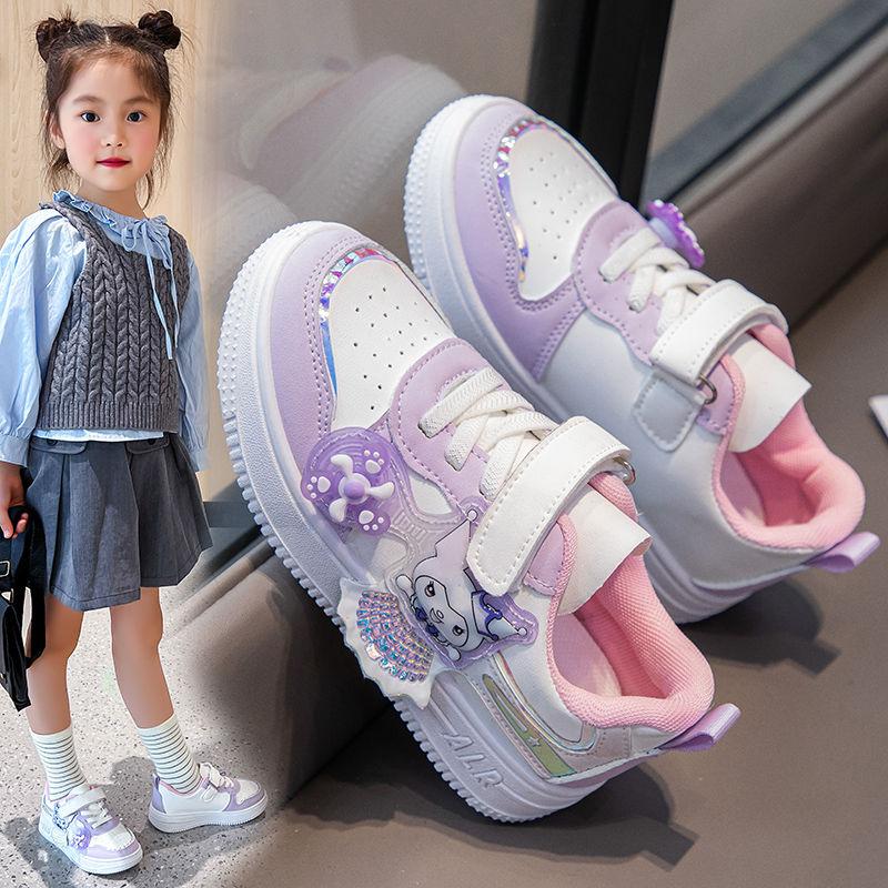 Giày Bé Gái, Clow M, Giày Trượt ván, Đế Mềm, Thoáng Khí, Giày Thể Thao, Thích Hợp Cho Mùa Lò Xo Và Mùa Thu, Cho Học Sinh Nữ, Hàng Mới Về Năm 2024, HK giày  kuromi  bé  gái 1