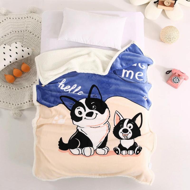 chăn lông cừu cho bé dày ấp áp mùa đông kích thước 1m*1,4m