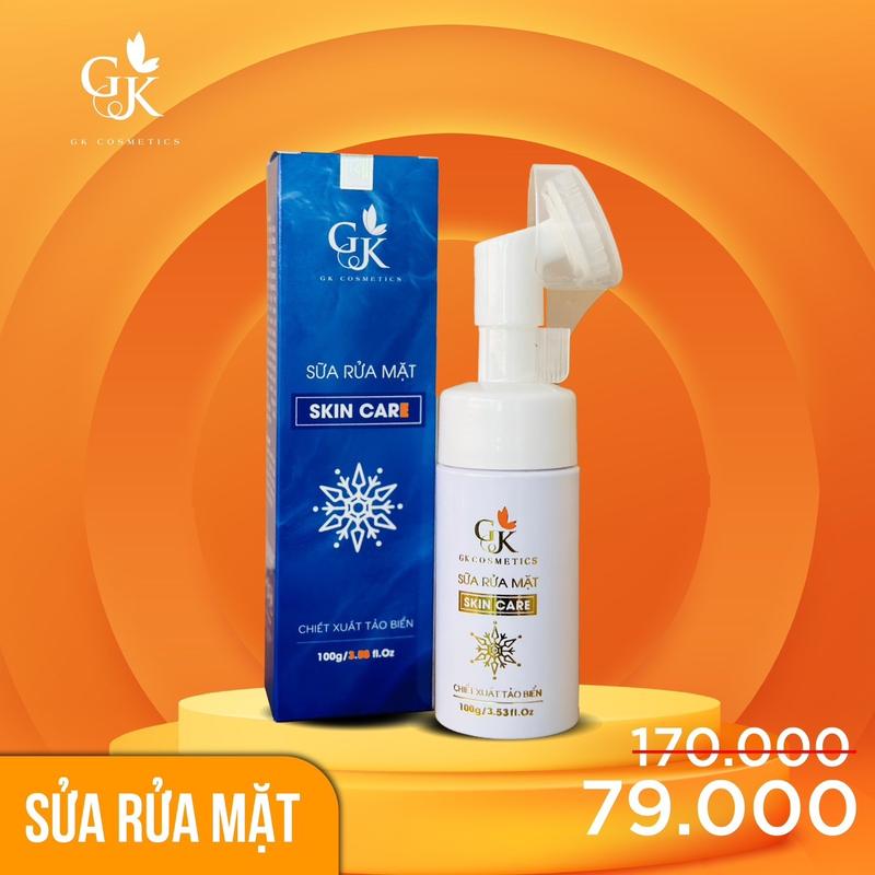 [KÈM QUÀ](Giá Dùng Thử Trải Nghiệm)SỮA RỬA MẶT SKIN CARE HỖ TRỢ CẢI THIỆN DA - CHIẾT XUẤT TẢO BIỂN 100gr - Giáng Kiều Nữ