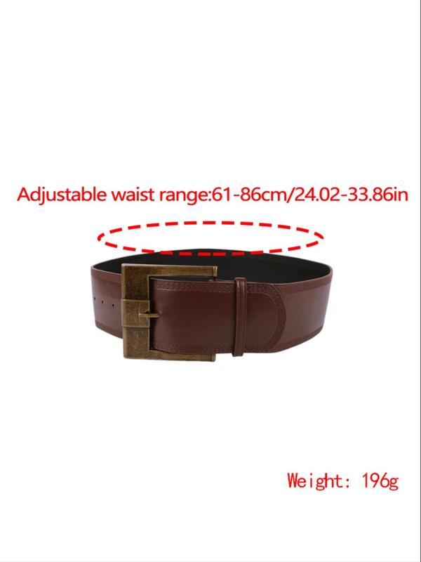 Women's Vintage Western Belt, Fashionable PU Leather Belt for Women & Girls, Casual Waistband for Jeans Trousers, Trendy All-match & Exquisite Belt for Birthday Gift 1
