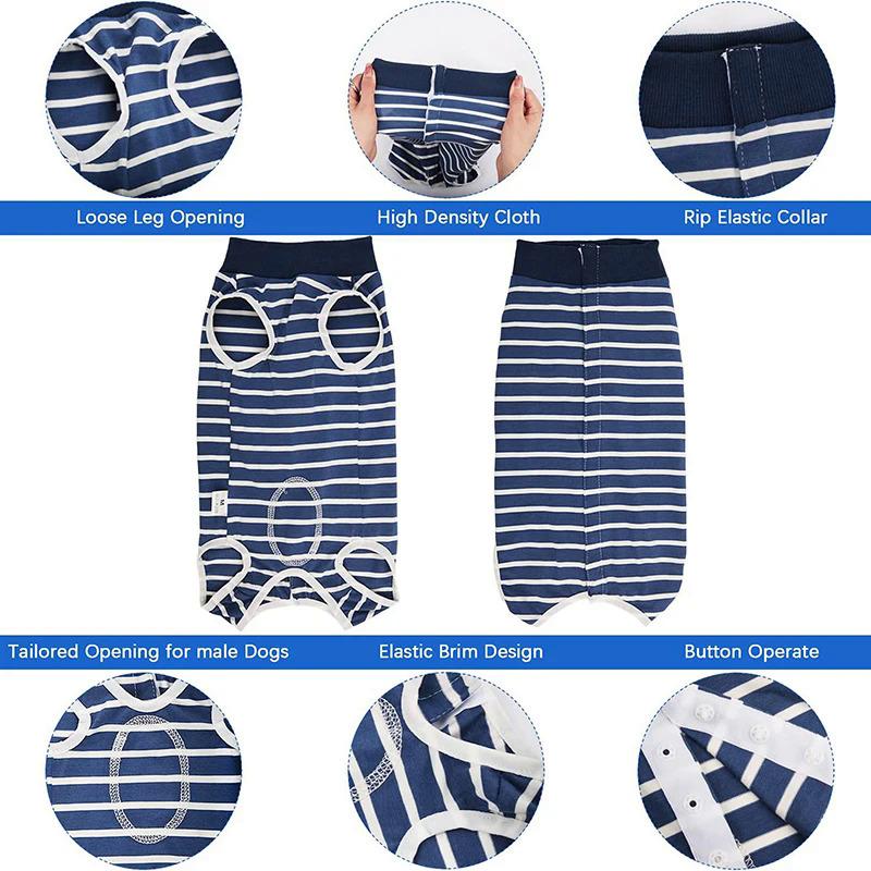 Product Introduction of Bộ đồ phục hồi cho chó, Quần áo phẫu thuật vết thương bụng, Áo vest Onesies cho thú cưng chống liếm, Thích hợp cho chó sau phẫu thuật, Bộ đồ khử trùng 15