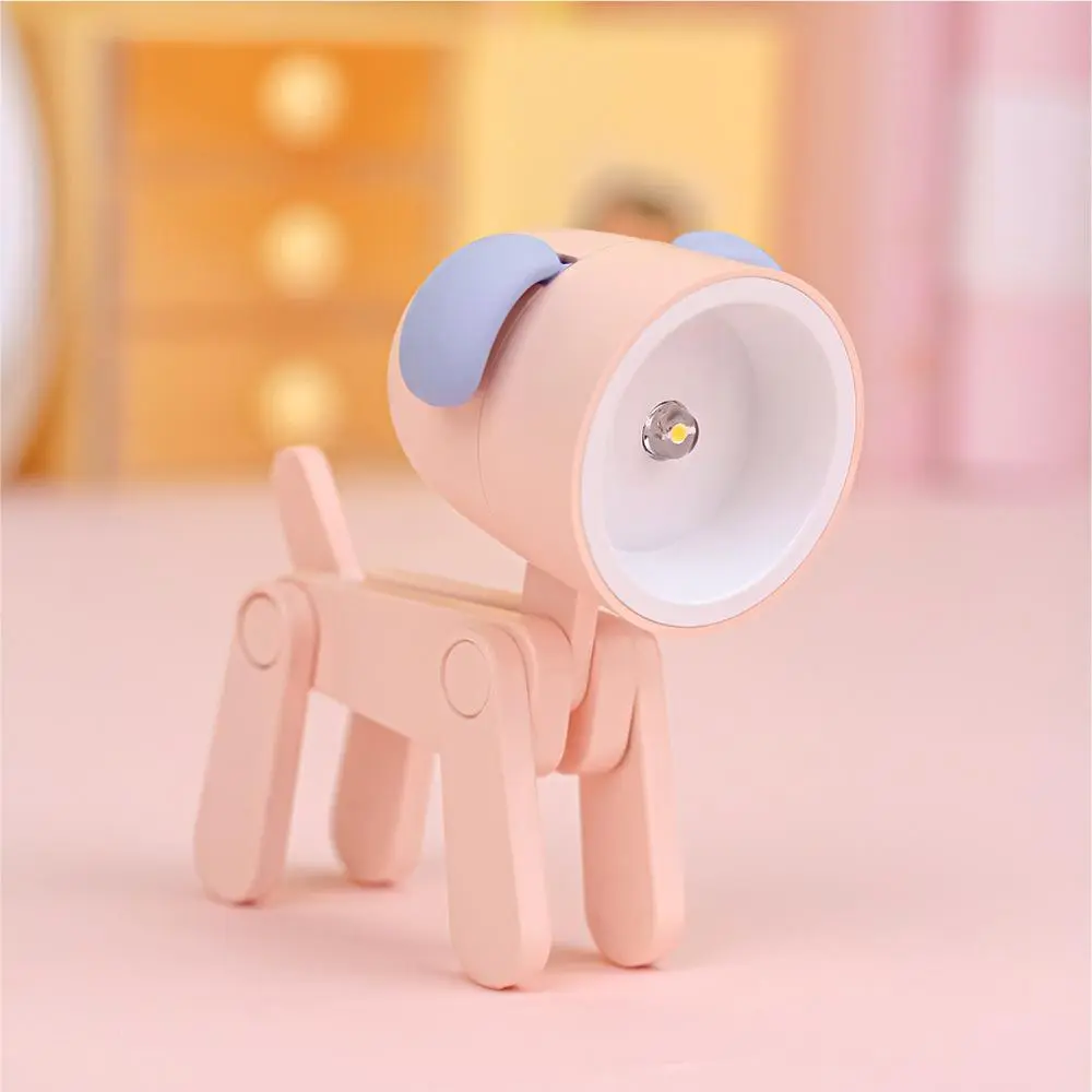 Random Color Cute Dog Design Mini Night Light, Creative Mini Adorable Pet Night Light, Flexible Joint Dog Decorative Mini Light For Bedroom, Living Room