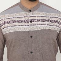 Gambar Dancus Baju Muslim Pria Baju Koko Motif Bordir Lengan Panjang Warna Coklat OLRM325 - L dari Dancus Kota Administrasi Jakarta Barat 4 Tokopedia