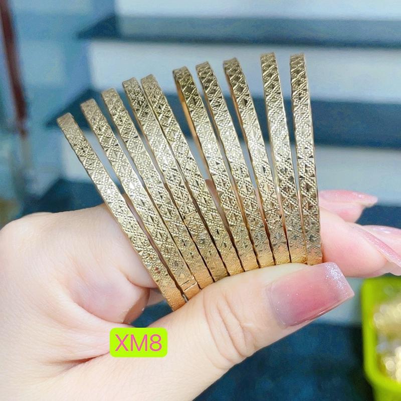 LanTrinh_ Ximen XM8 bộ vòng tay cao cấp sang trọng gồm 7 chiếc và 9 chiếc từ hội không xi không phai trắng - Phụ Kiện