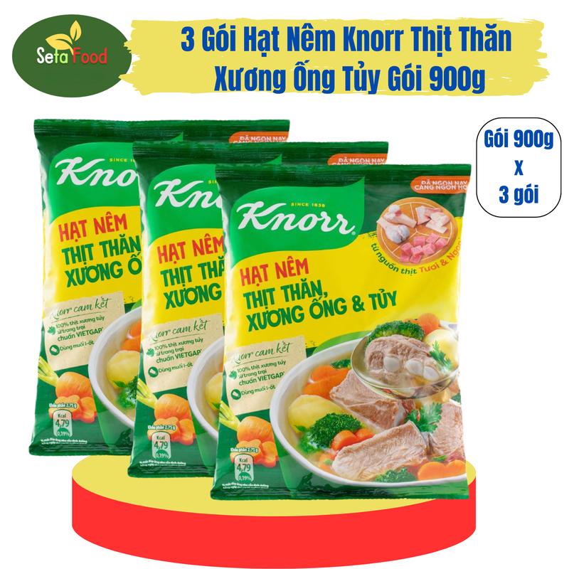[GIÁ ƯU ĐÃI] Combo 3 gói hạt nêm Knorr thịt thăn xương ống tủy 900g - Sản phẩm chất lượng cao