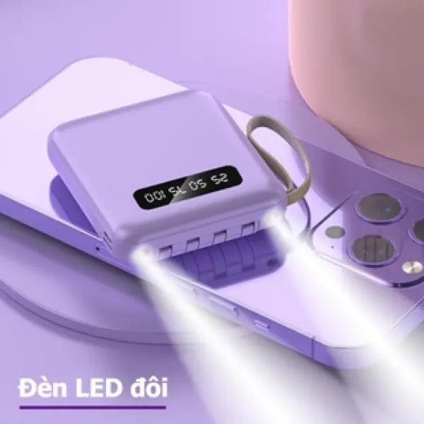 Pin dự phòng, Dung lượng 20000mAh, Hỗ trợ sạc nhanh 2.1a, Bộ sạc di động tích hợp 4 chiếc, Bảo hành 12 tháng 7